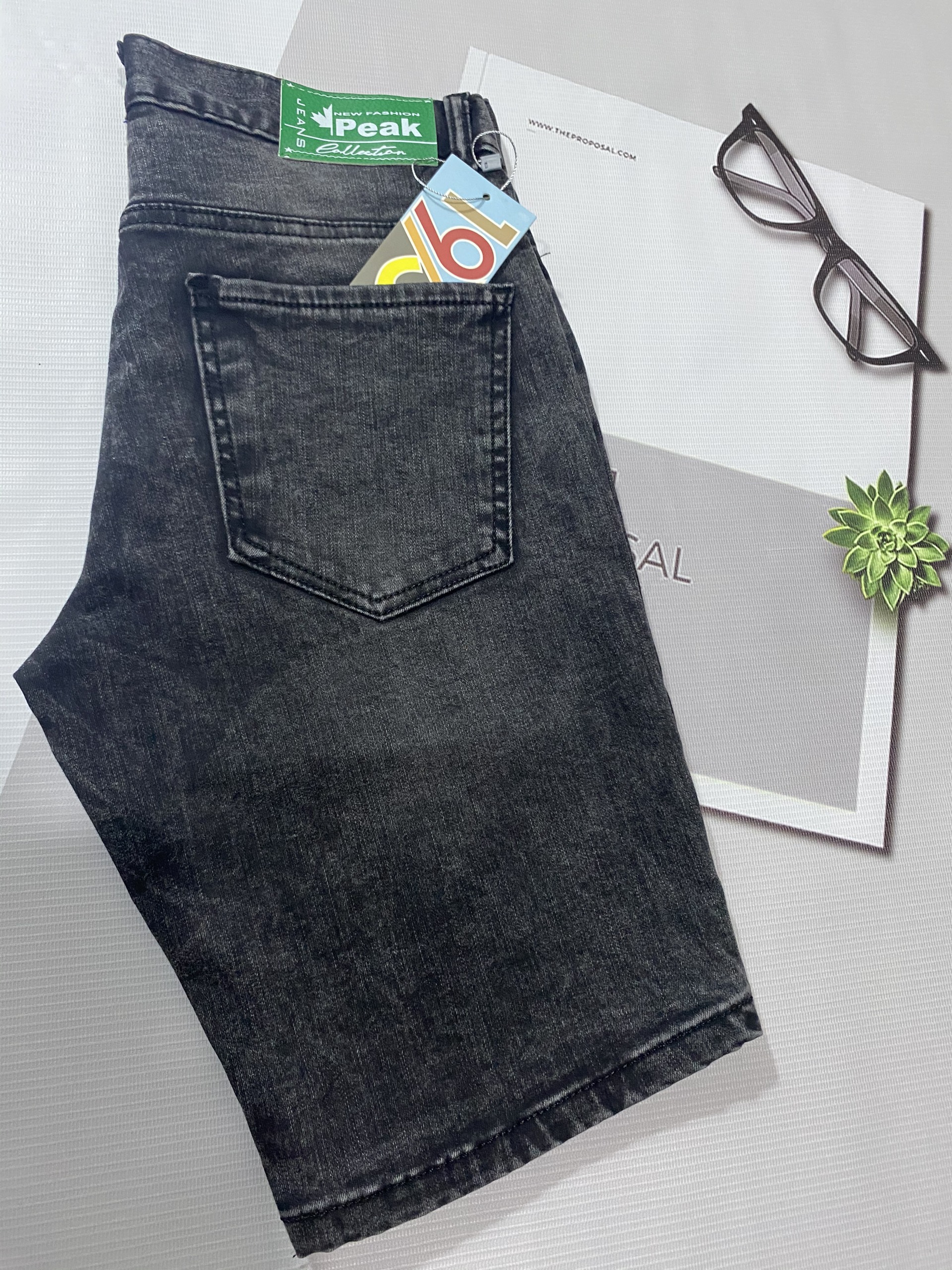 Quần Short Jean Nam Cao Cấp - Co Giãn