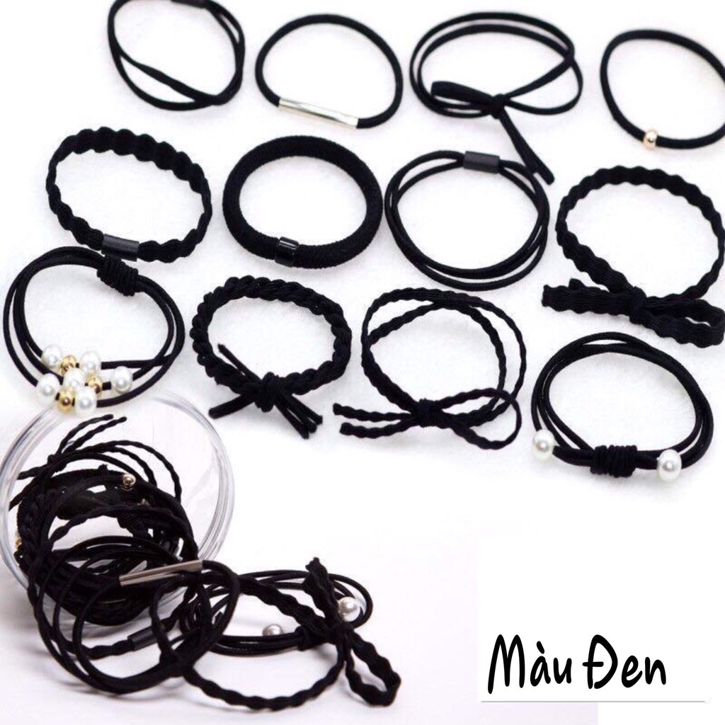 Hộp 12 dây buộc tóc hàn quốc siêu xinh