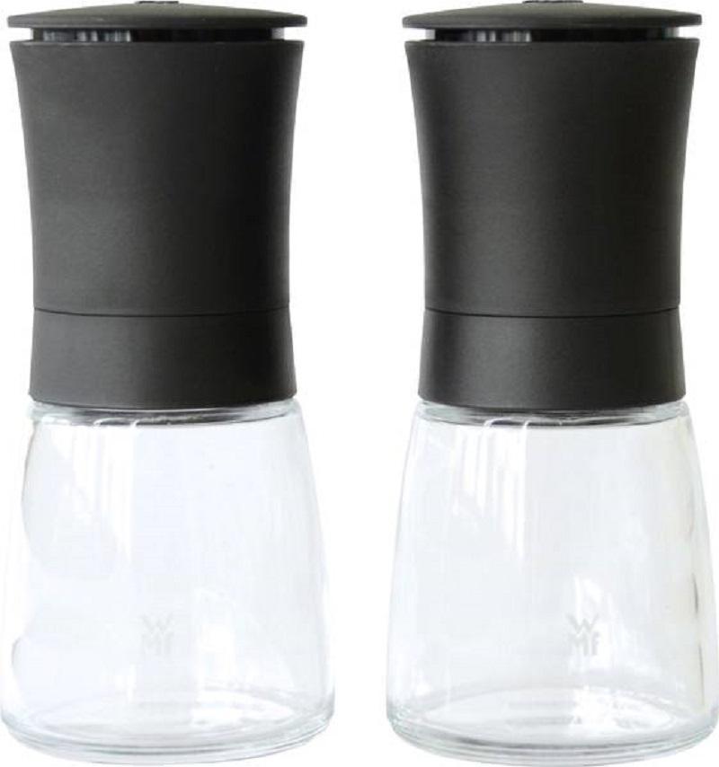 Xay muối và xay tiêu wmf nắp đen, bộ 2 lọ