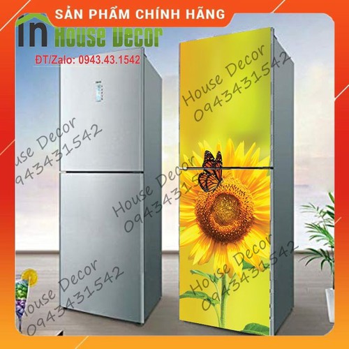 Decal dán trang trí tủ lạnh hoa hướng dương - MS 77. Độ bền cao, keo bám chắc, tuổi thọ giấy lâu.