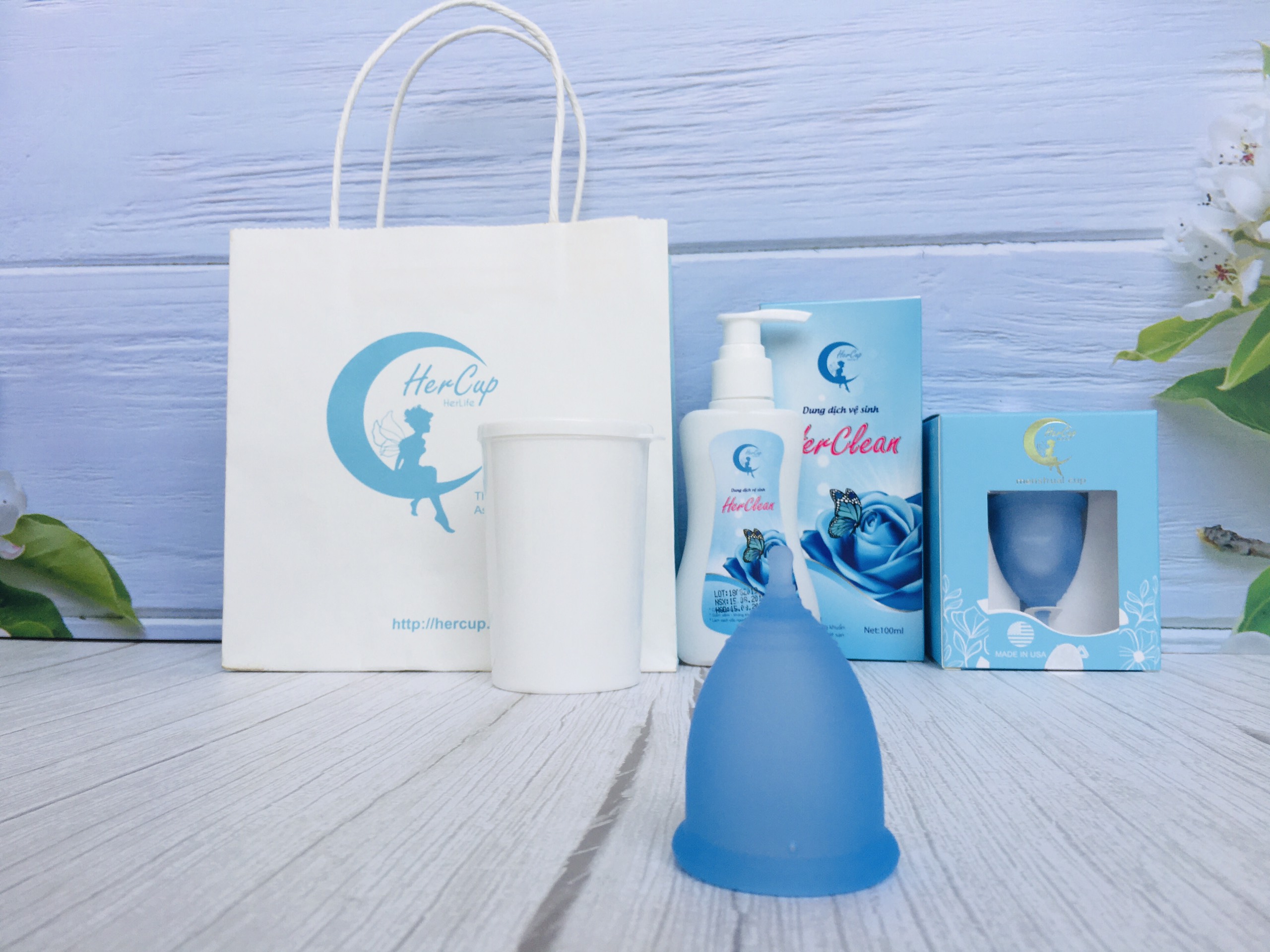 Bộ cốc nguyệt san Hercup - Made in USA
