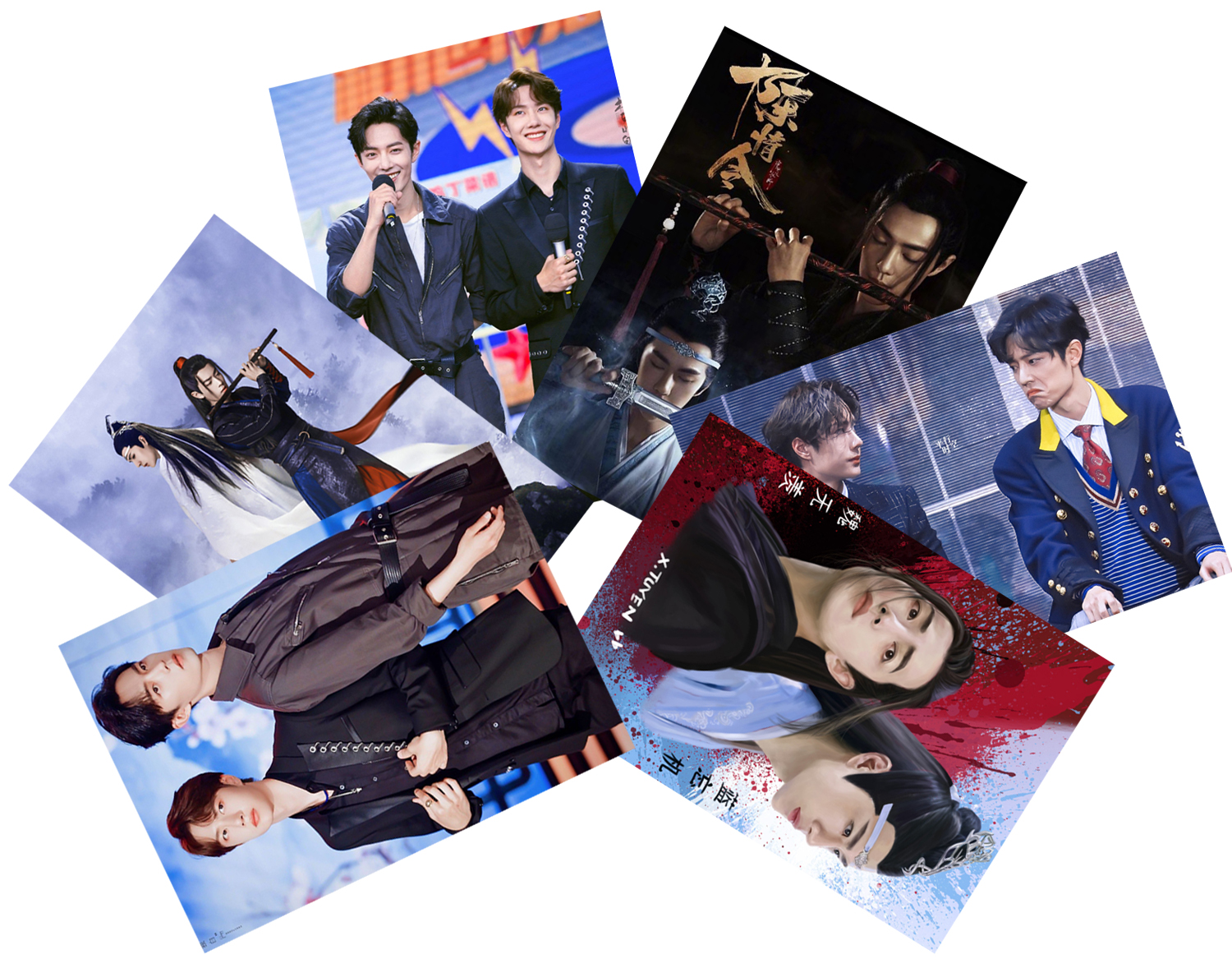 SET 3 Tranh Poster Bác Quân Nhất Tiêu - Vương Nhất Bác x Tiêu Chiến  21cmx30cm