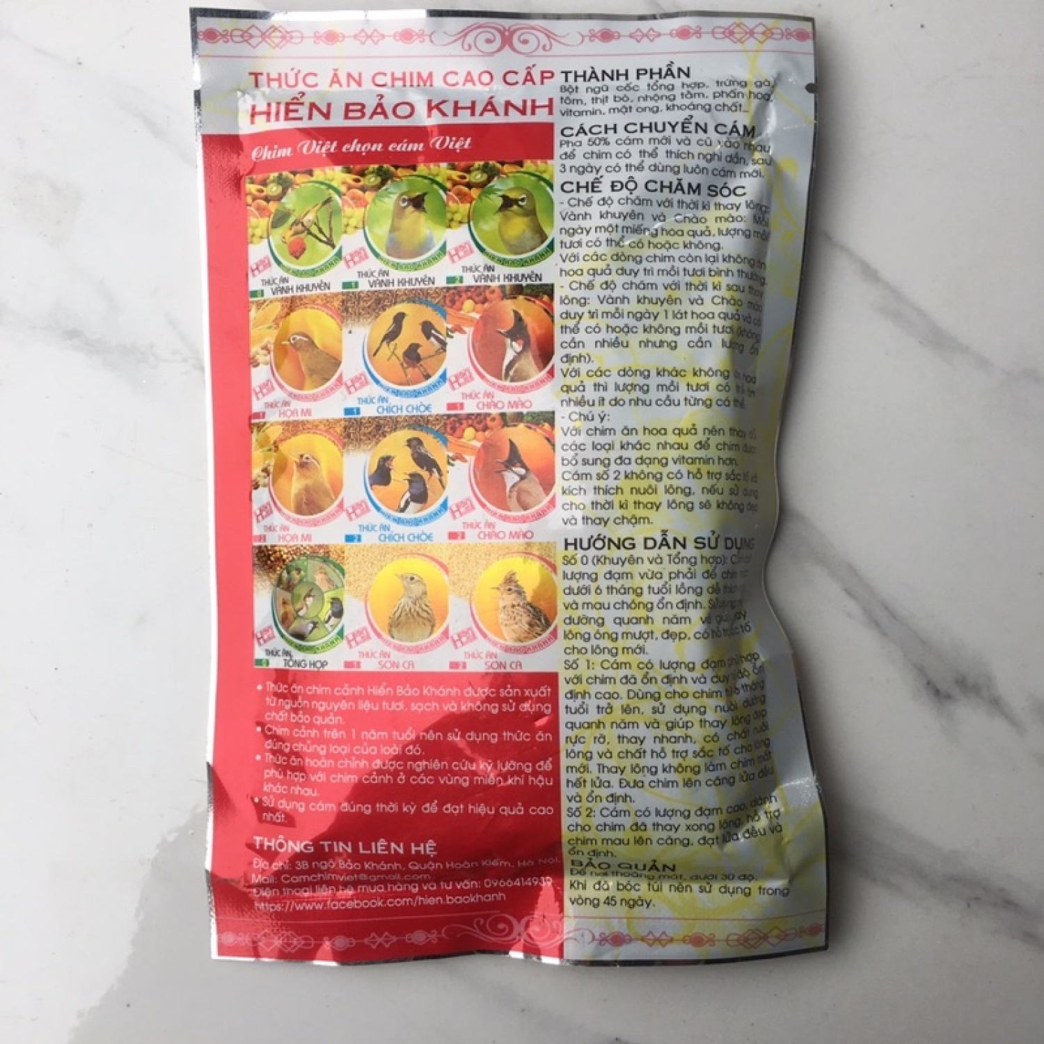 Cám chích choè hiển bảo khánh số 2-200g
