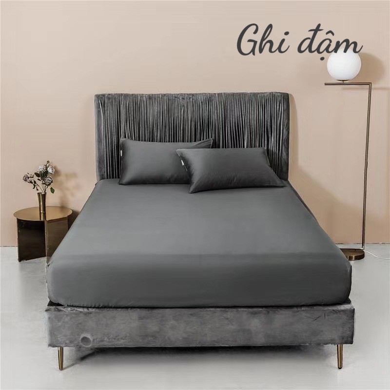 (❣️GIÁ BAY NÓC) Bộ ga gối lụa tencel trơn 60s cao cấp ga giường lụa mát lạnh - nhiều mẫu lựa chọn