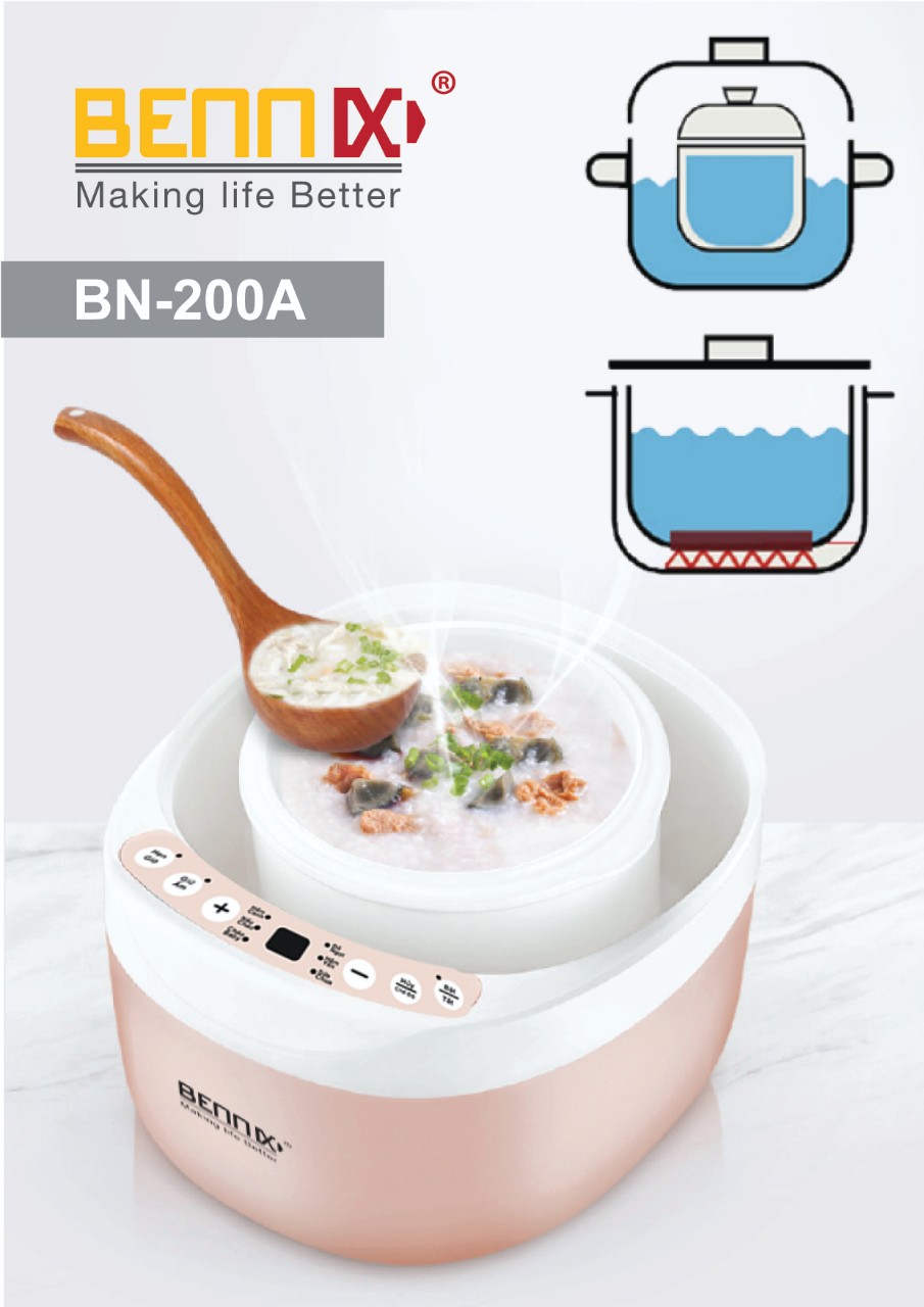 Nồi hầm cách thủy đa nằng Bennix  BENNIX BN-200A 2L (Bảo hành 12t)