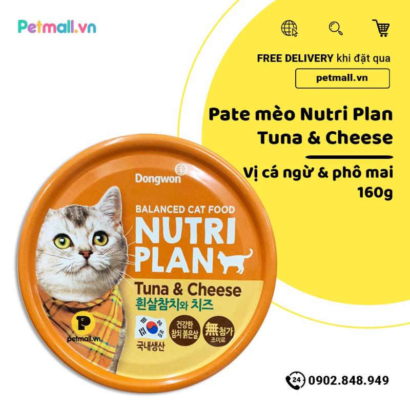 Pate mèo Nutri Plan Tuna & Cheese - 160g