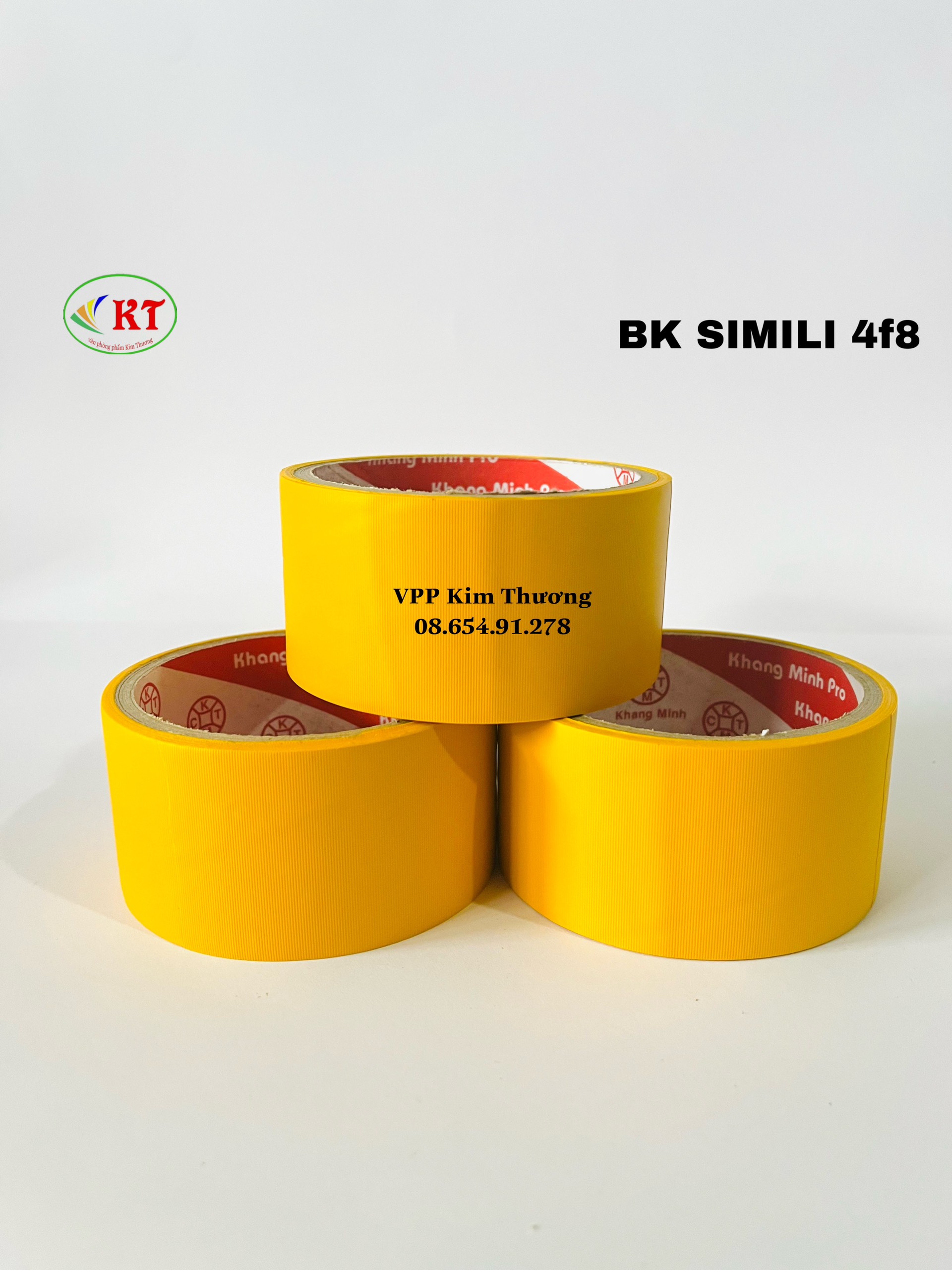 Băng keo simili dán gáy 4F8 (Xanh dương, xanh lá, đỏ, vàng)