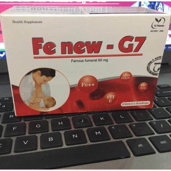 Fe New G7 Bổ sung sắt acid folic vitamin B12 cho mẹ bầu,  đa dạng sản phẩm, cam kết hàng như hình, chất lượng đảm bảo, an toàn giá rẻ