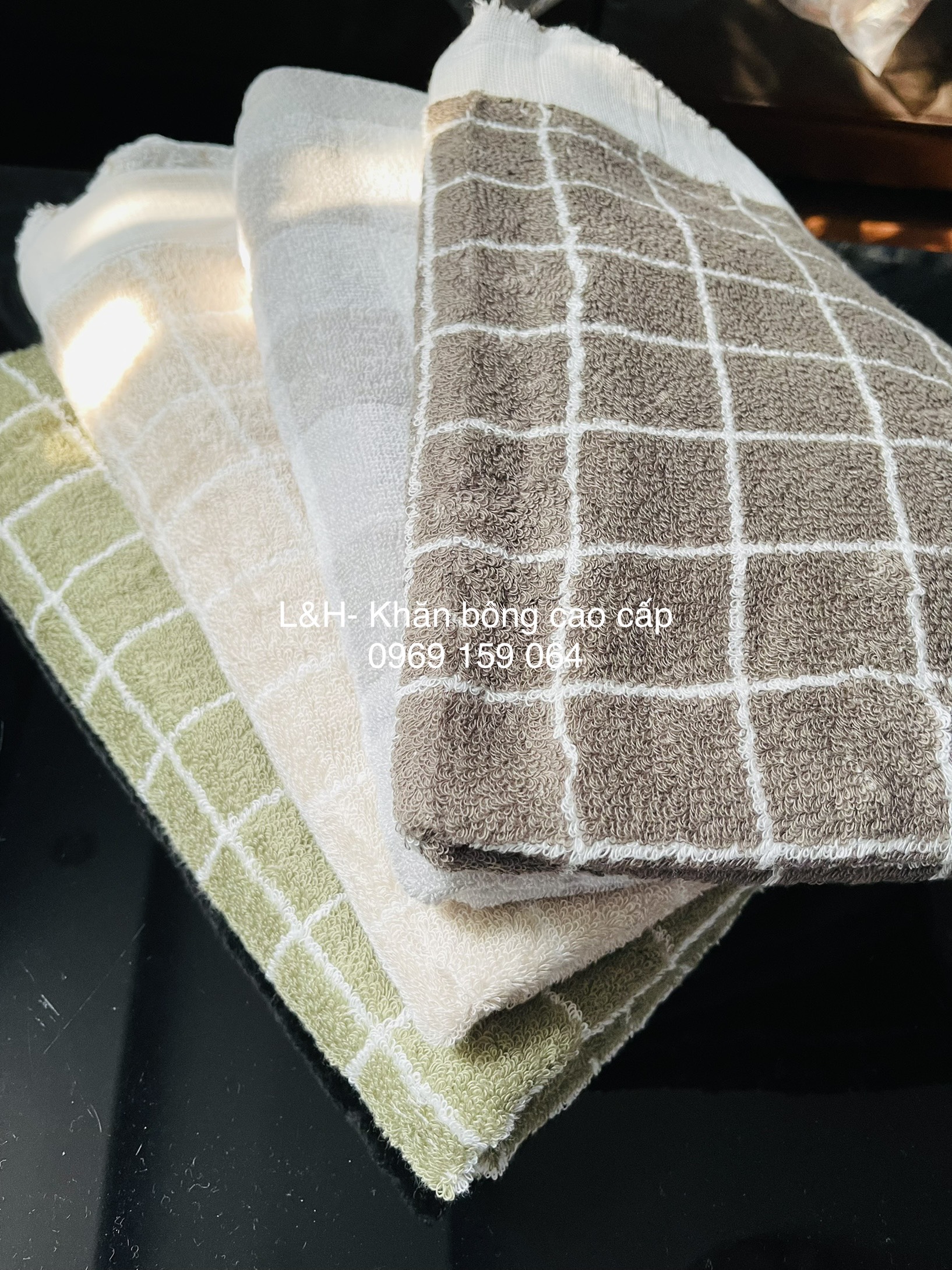 Khăn tắm Kẻ Nhật Muji, KT 70x140cm