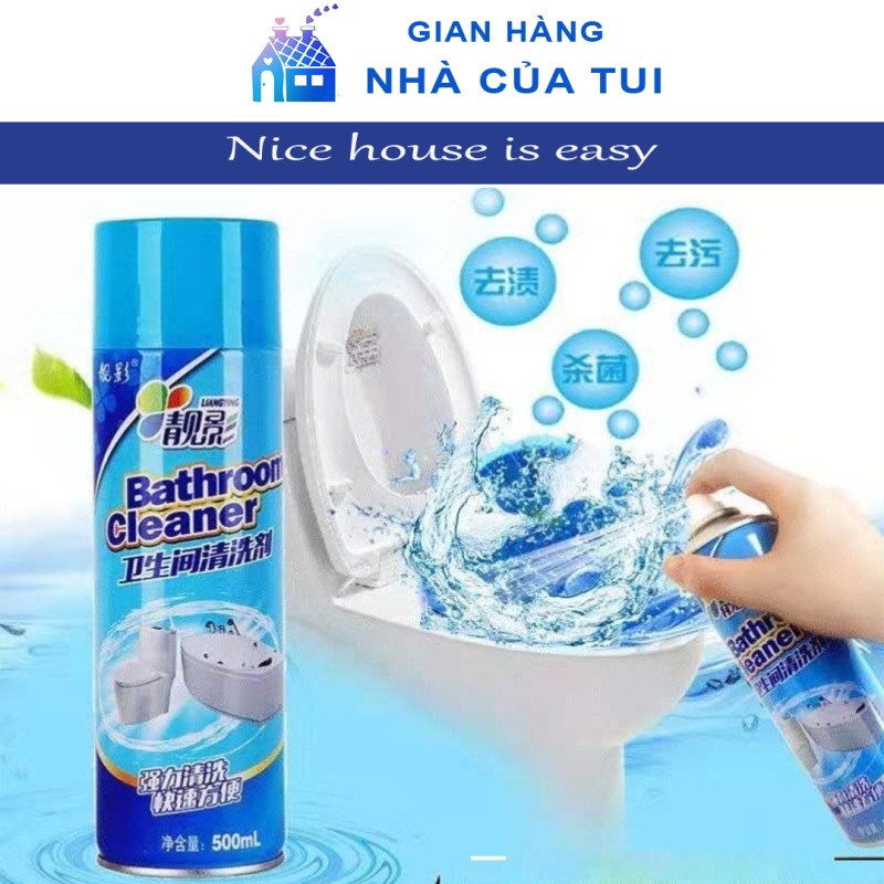 [Làm Sạch Mọi Vết Bẩn] Chai Xịt Tẩy Rửa Nhà Tắm Đa Năng Siêu Sạch 500ML, Chai Xịt Tẩy Rửa Đa Năng, Tẩy Siêu Sạch, Không Độc Hại