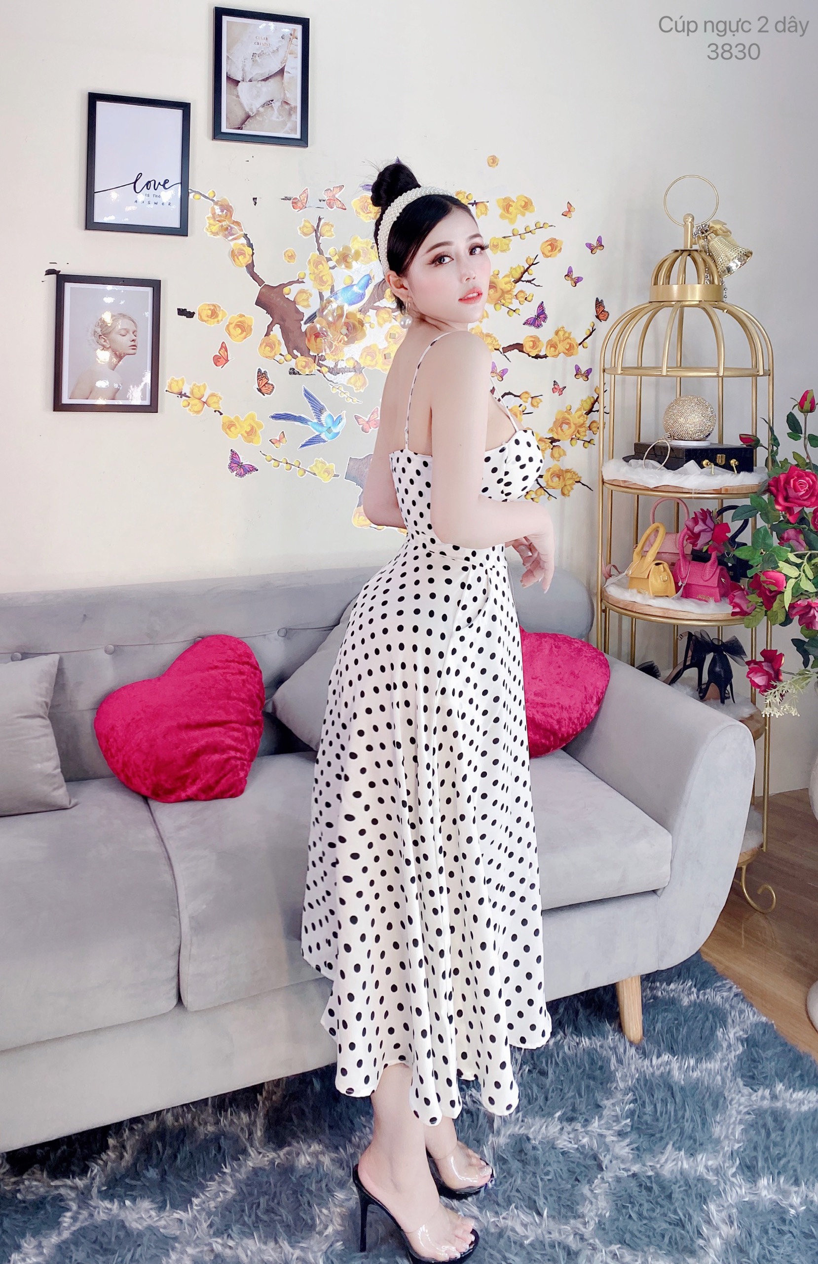 Váy Cúp Ngực 2 Dây Dáng Dài Sang Trọng