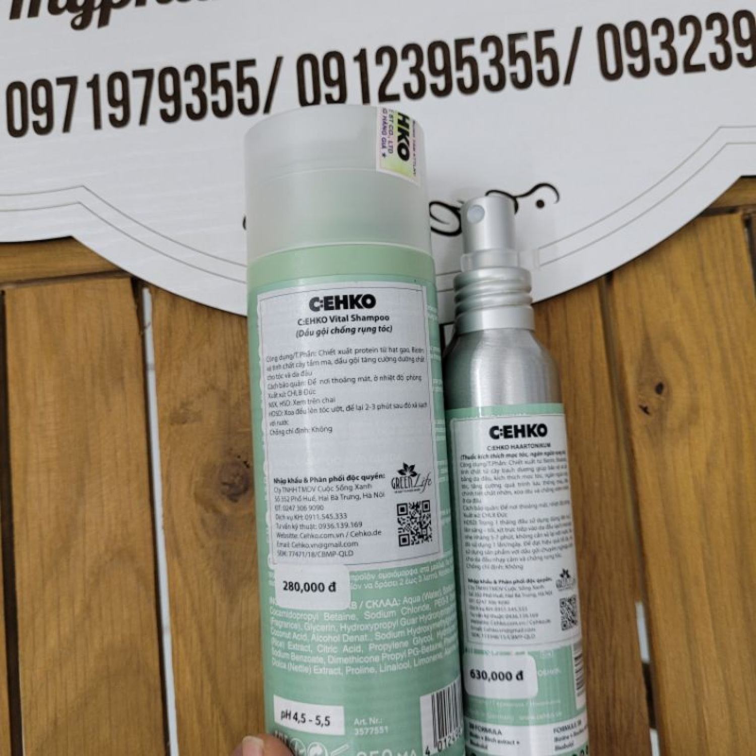 DẦU GỘI CHỐNG RỤNG TÓC CEHKO VÀ XỊT HỖ TRỢ MỌC TÓC 75ML