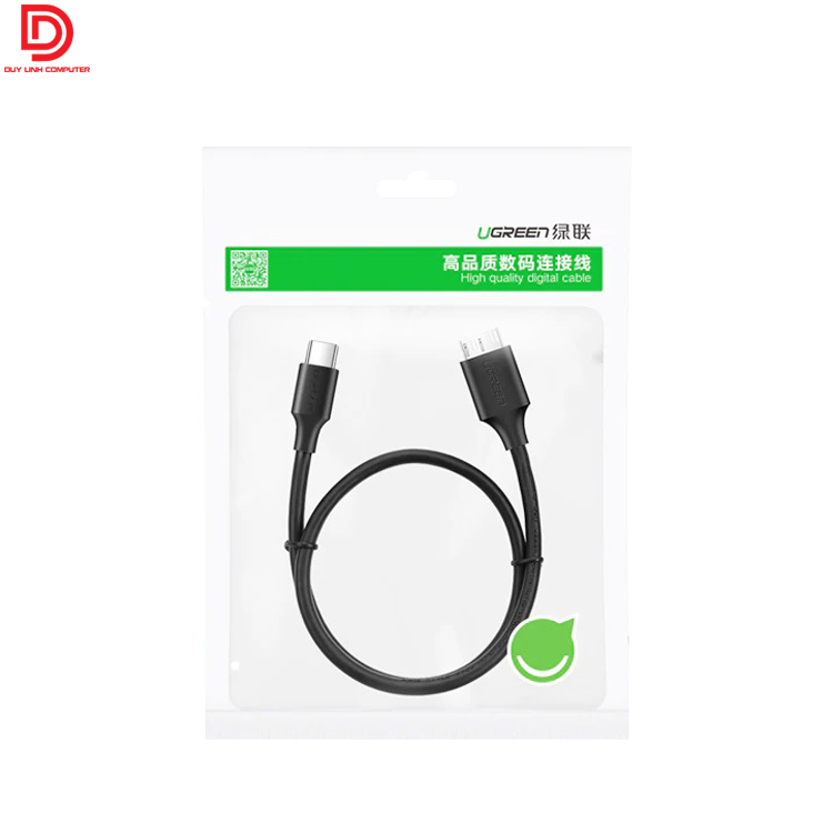 Cáp chuyển USB Type C to Micro USB 3.0 dài 1m chính hãng - Ugreen 20103