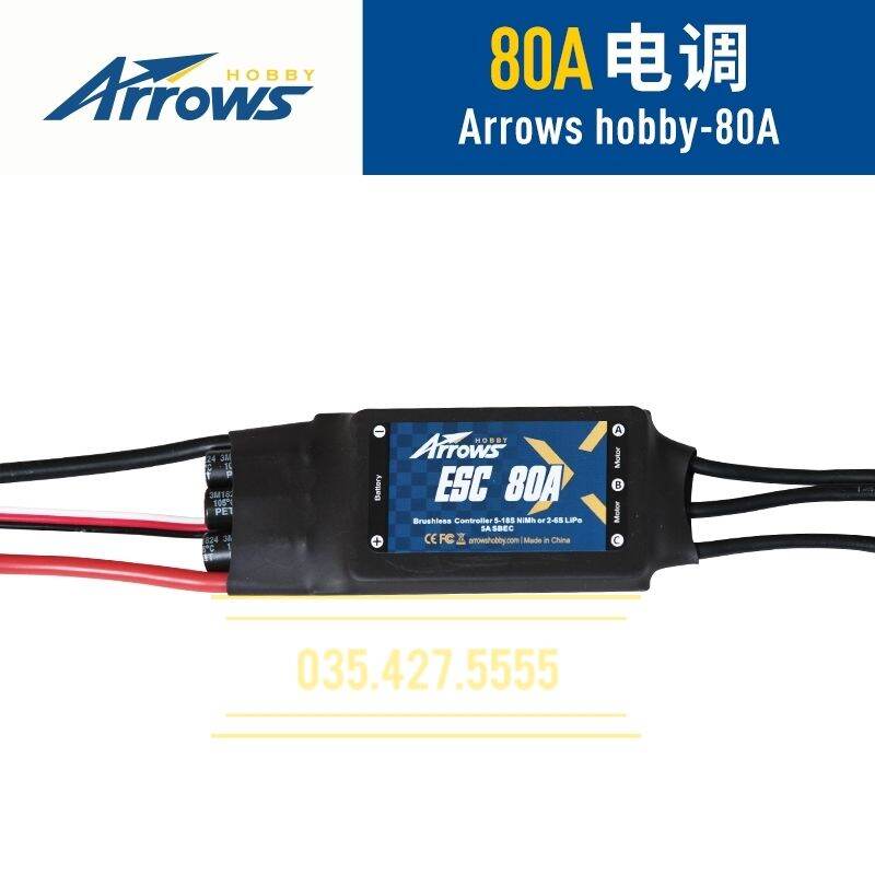 ESC Điều Tốc Không Chổi Than Arrows hobby 80A 2-6S