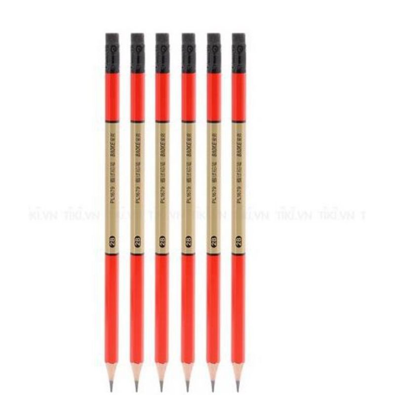 Bút chì gỗ 2B thân màu vàng đất Baoke PL1679 (12/144)