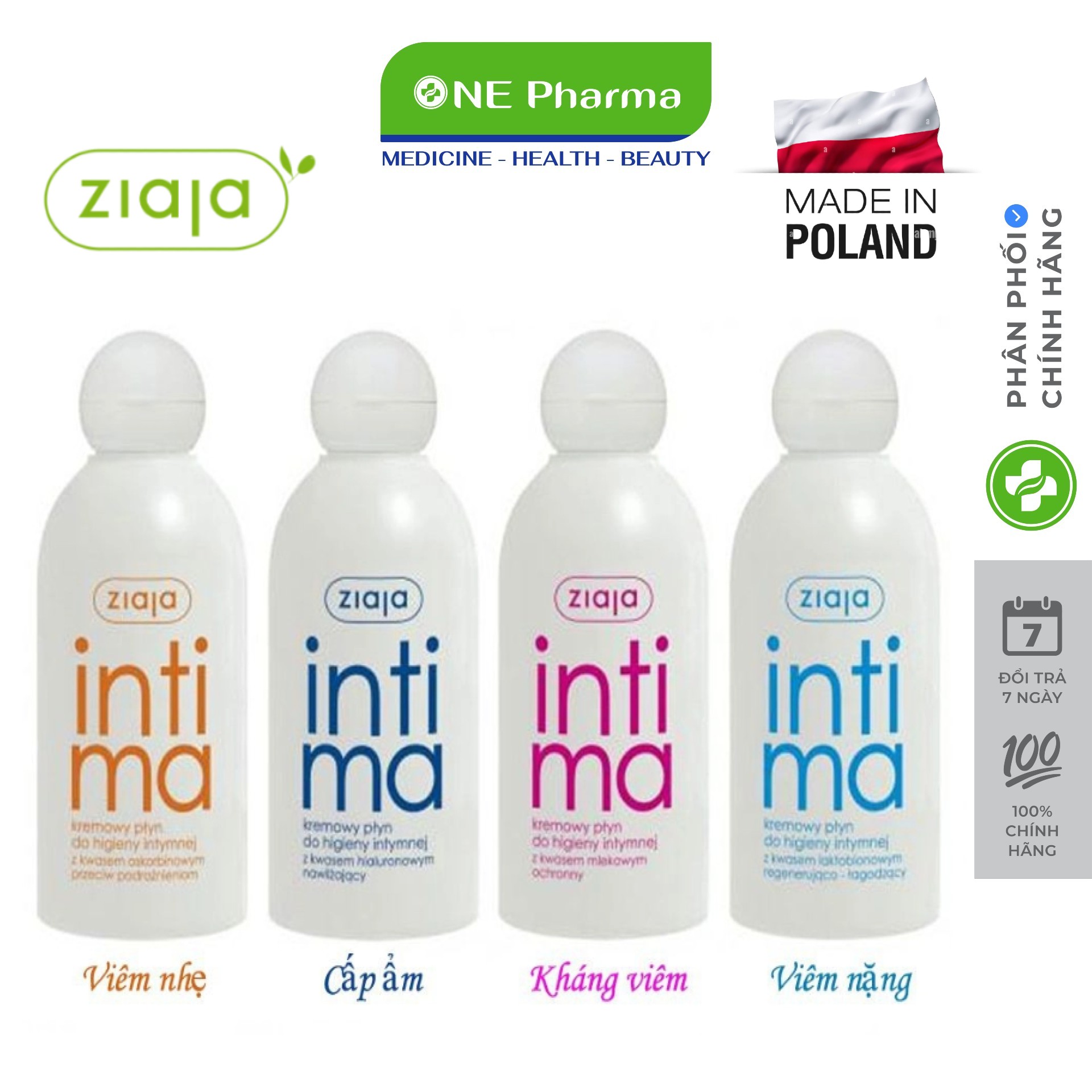 Dung Dịch Vệ Sinh Ziaja Intima Khử Mùi, Làm Sạch Nhẹ Nhàng - 200ml