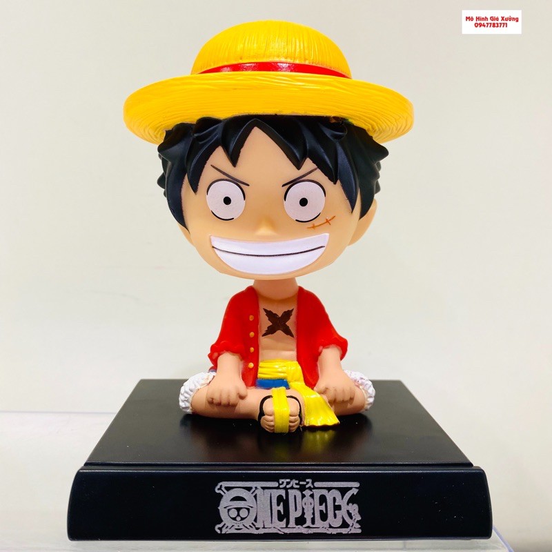 Mô hình One Piece Luffy Zoro Sanji Chopper lắc đầu Chibi siêu dễ thương ngỗ nghĩnh - Quà tặng , bầy bàn siêu đẹp