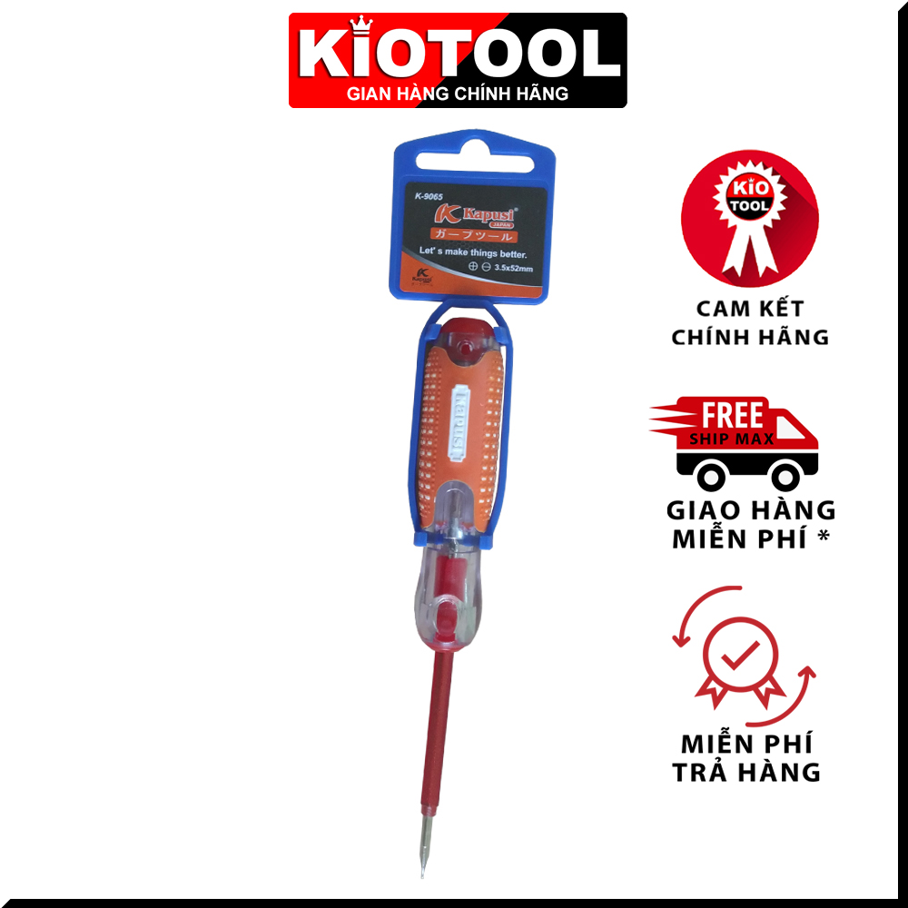 Bút thử điện 2 đầu - kapusi k-9065. chịu tải cao lên đến 500 v