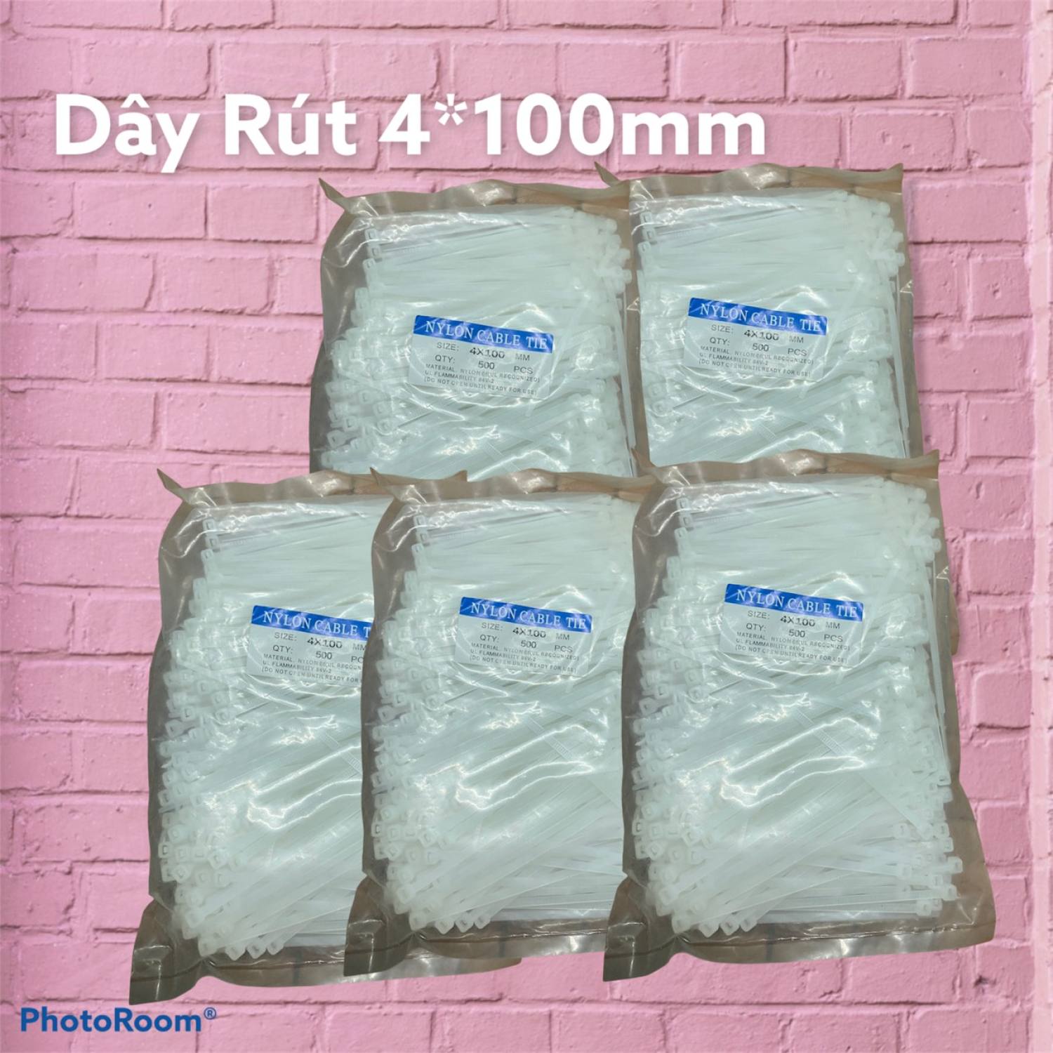 Dây rút nhựa 4*100mm ( ĐÓNG GÓI 1 BỊCH GỒM 500 SỢI DÂY RÚT )