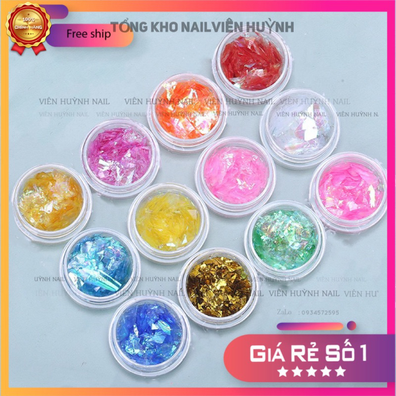 12 PCs nail stamping foil jars set