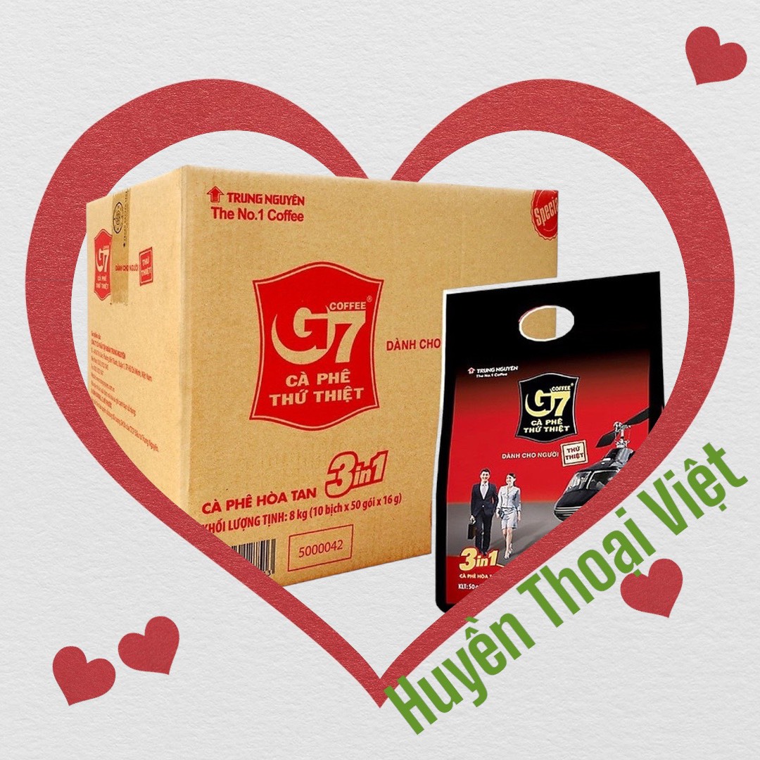 THÙNG CAFE SỮA G7 - LOẠI 50 GÓI - THÙNG 10 TÚI( MỖI TÚI 50 GÓI)