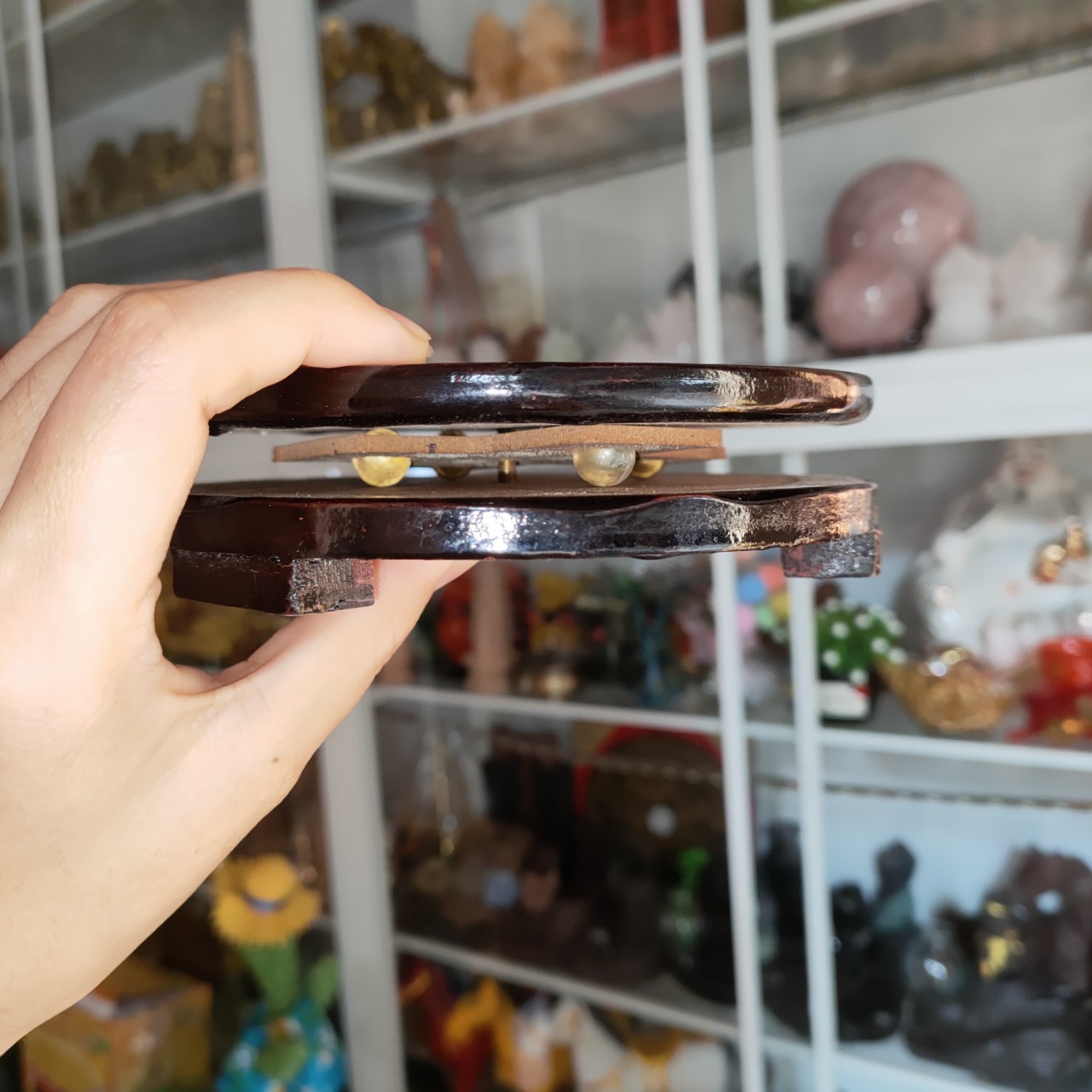 Đế gỗ kê tròn XOAY từ 10-20cm(Kê Thiềm thừ,Tượng phật,Bát hương ....)