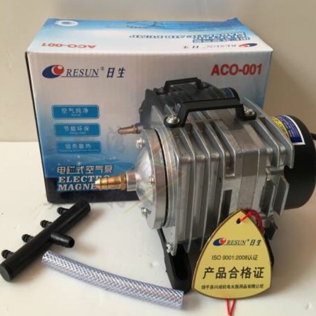 Máy sủi khí oxi bể cá Resun ACO-001 kèm 6m dây và 6 quả sủi