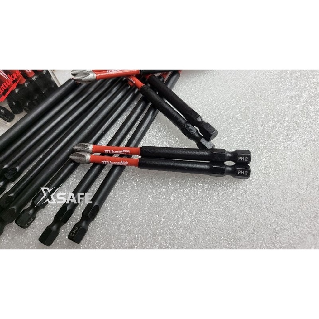 Mũi vít cao cấp Milwaukee PH2 PHILLIPS SHOCKWAVE Impact Duty chiều dài 5-15cm chống gãy vít độ bền cực cao gấp 50 lần