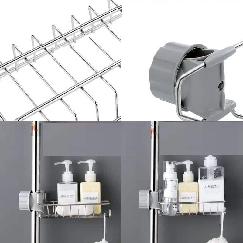 KHAY INOX treo vòi đựng miếng rửa chén bát