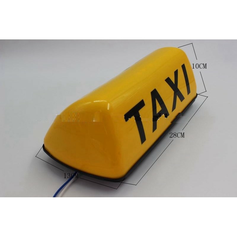mào taxi - có đèn - đế nam châm (màu vàng)