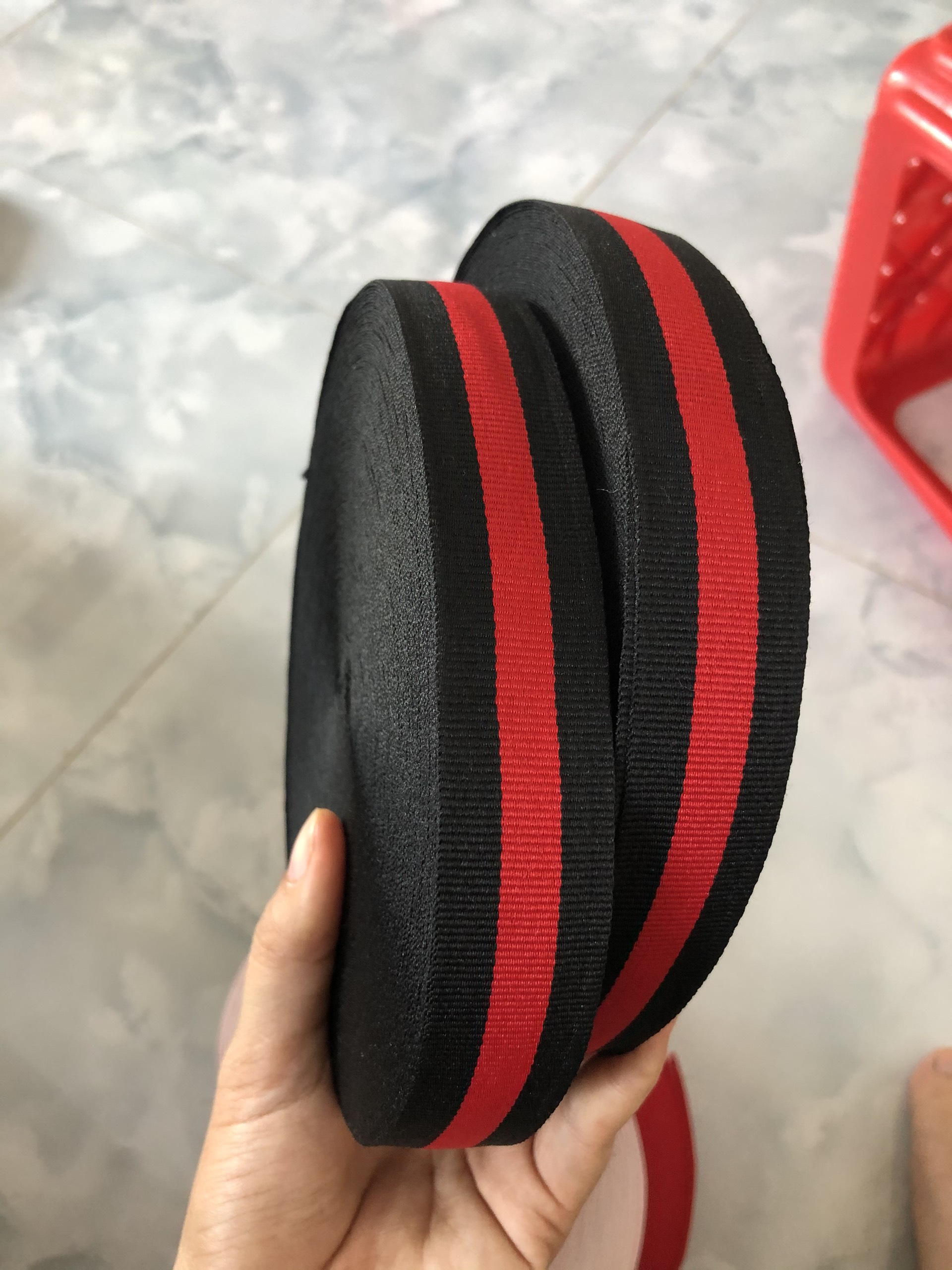 Dây đai sọc bản 2.5cm 15k/mét