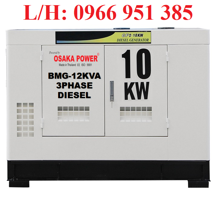 Máy phát điện chạy dầu osaka power 12kva-3pha