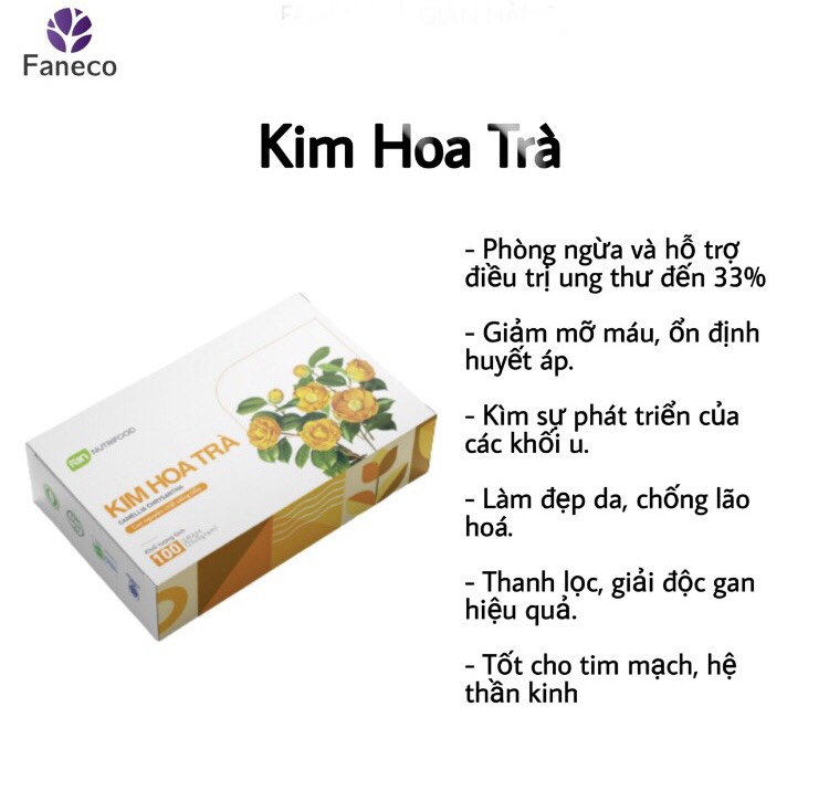 Combo 2 Hộp Kim Hoa Trà Faneco (Hộp 20 gói x 5gr)