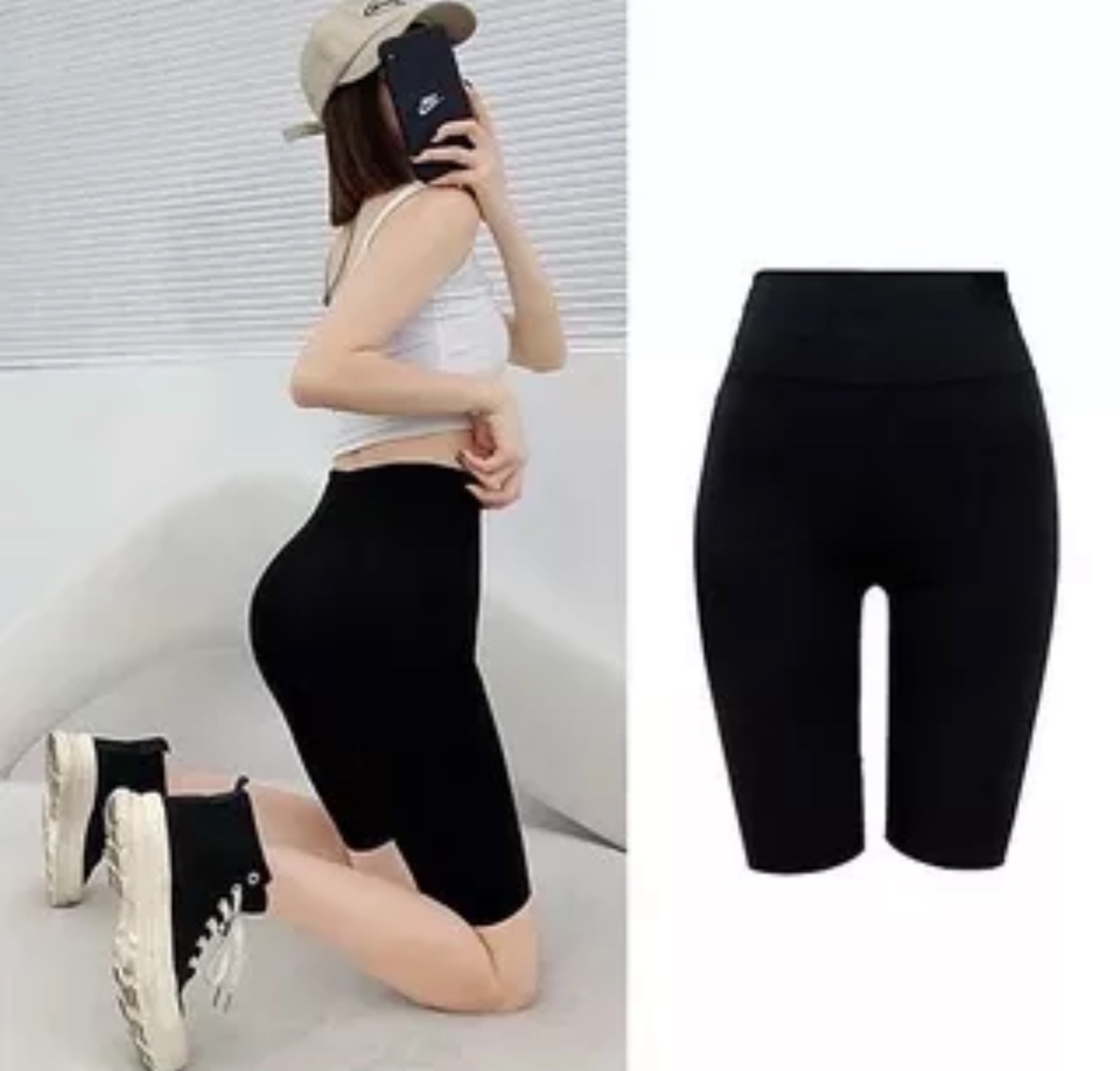 QUẦN LEGGING LỬNG CHẤT THUN THÁI CO DÃN 4 CHIỀU TÔN DÁNG NÂNG MÔNG