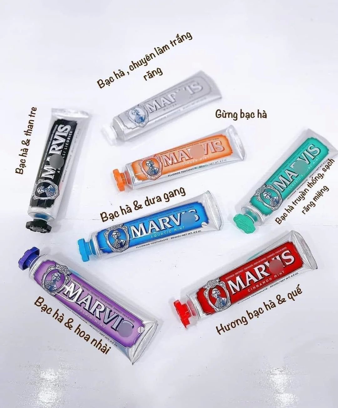 Kem Đánh Răng Hỗ Trợ Làm Trắng Răng, Sạch Mảng Bám Marvis Mint Toothpaste