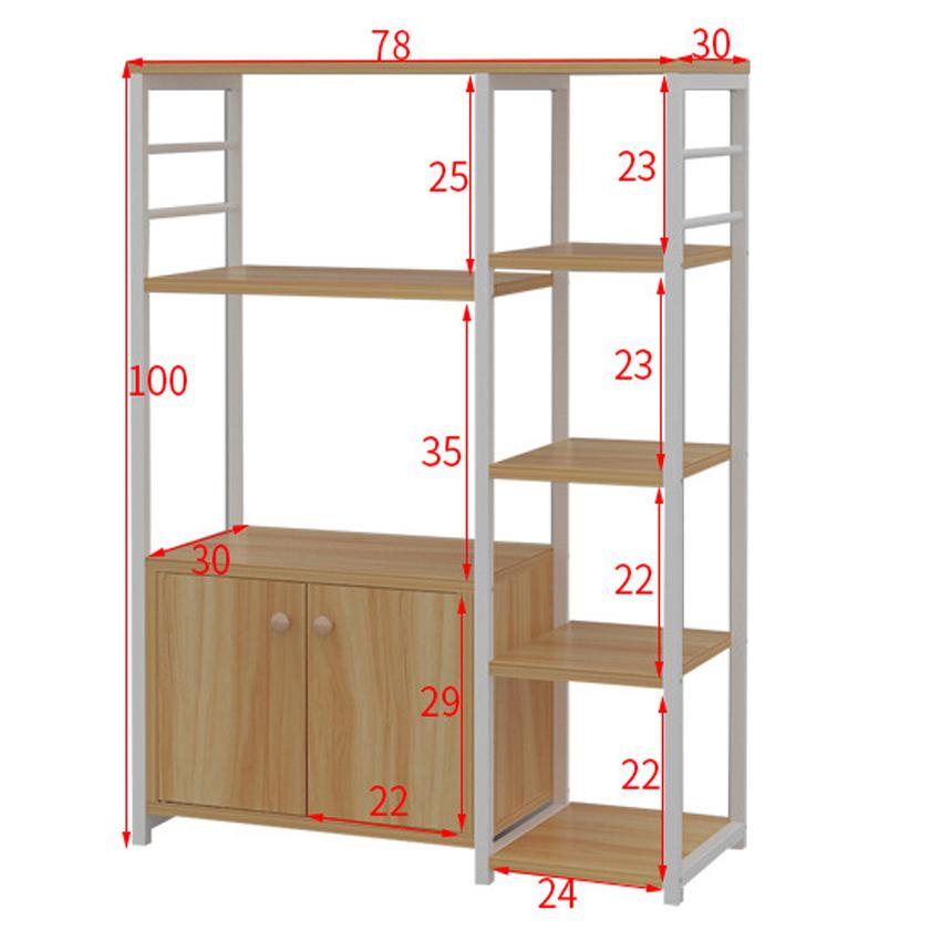 Kệ Lò Vi Sóng 3 Tầng Kèm Giá Để Đồ 4 Tầng Đa Năng TI0277 Tặng Kèm 01 Ổ Cắm Điện Bruno72