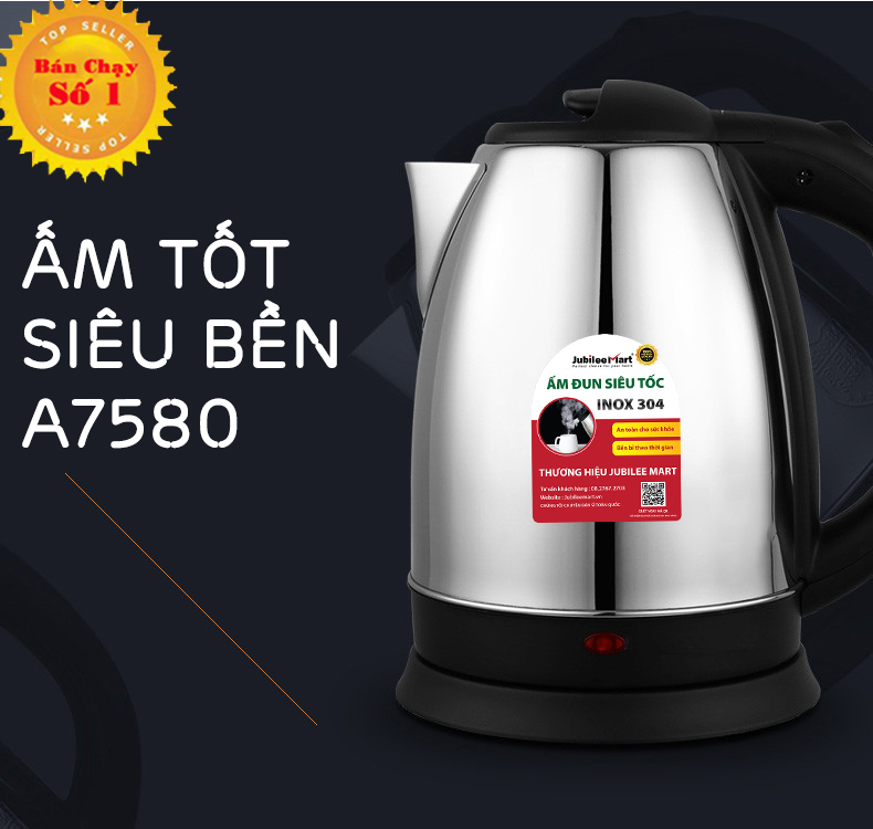 [ MUA NGAY ]Ấm nước siêu tốc- Ấm đun nước siêu tốc - Bình đun nước siêu tốc 1.8L 1500W