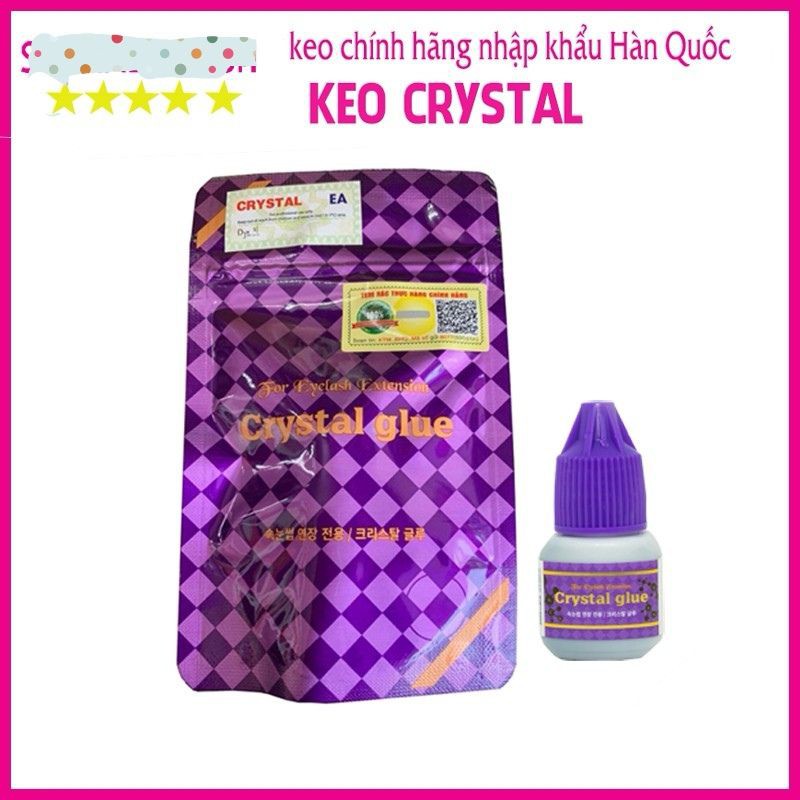 keo nối mi Crystal Glue tím, keo tím ít cây, khô 2s - 3s