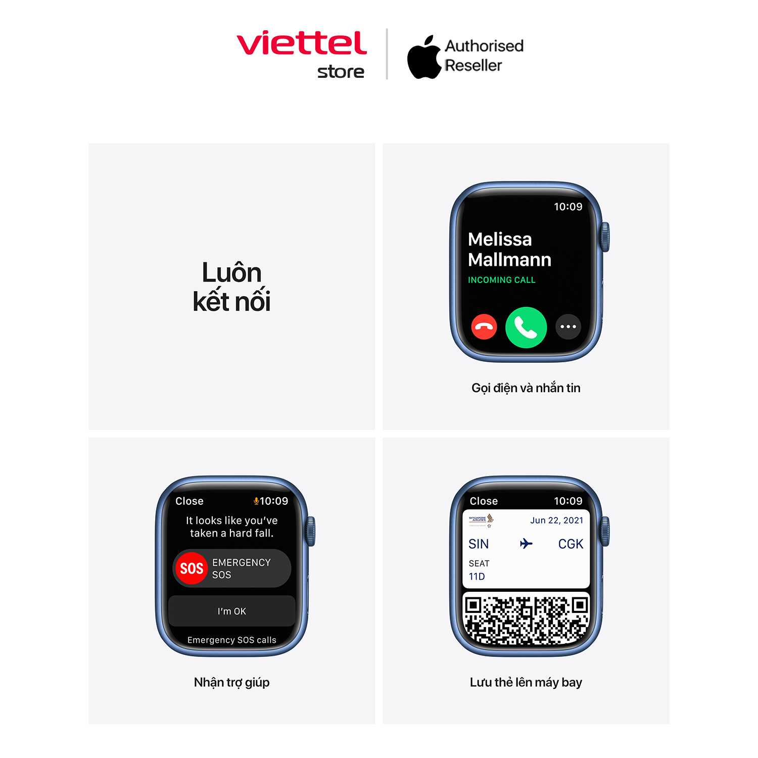 [Trả góp 0%] Apple Watch Series 7 GPS Chính hãng (VN/A) [Viettel Store]