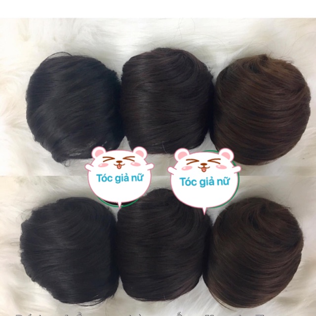 Tóc giả búi dài cao cấp, BD