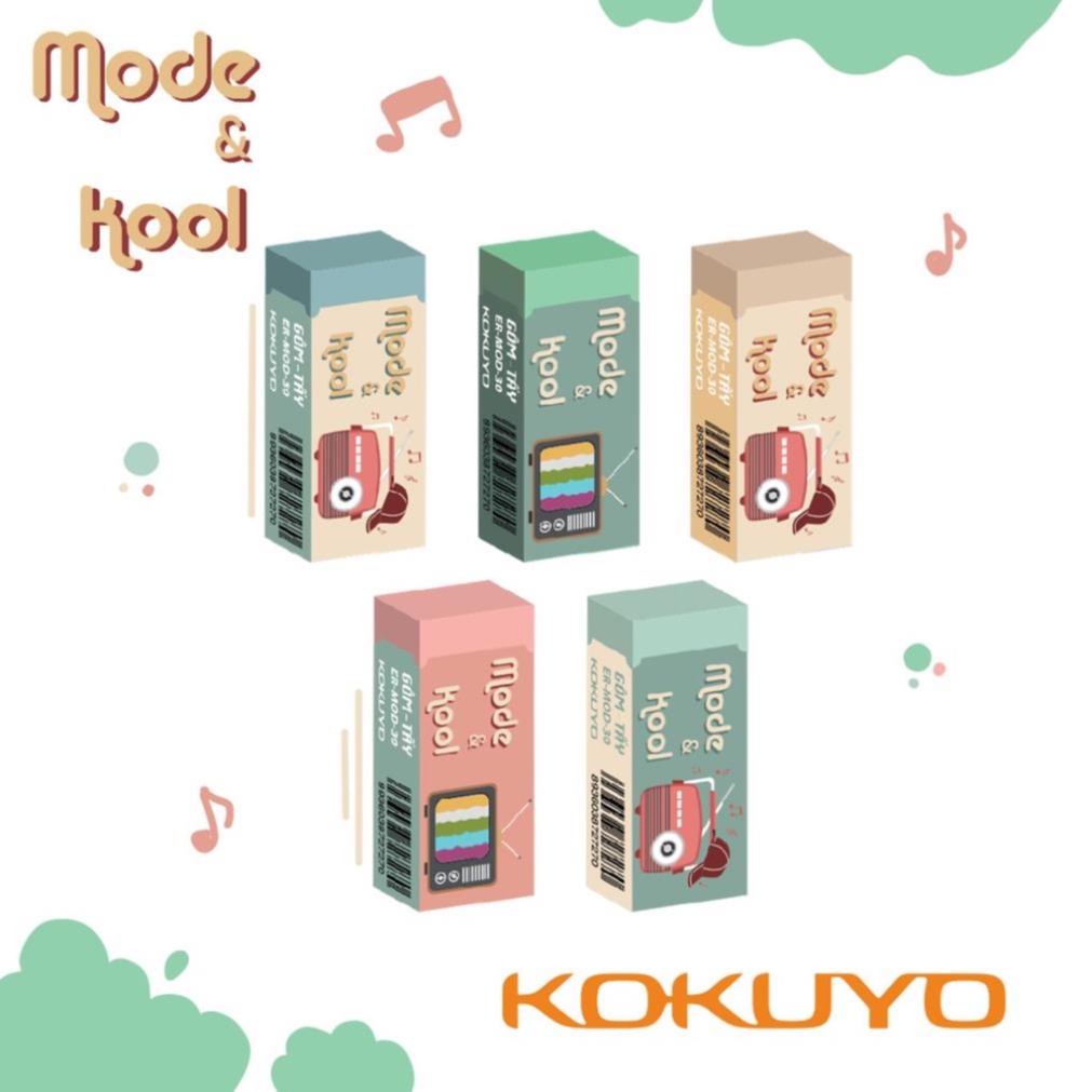 Gôm trắng tẩy không bụi campus mode & kool