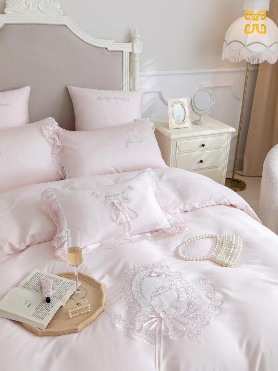 Bộ chăn ga tencel 100s công chúa