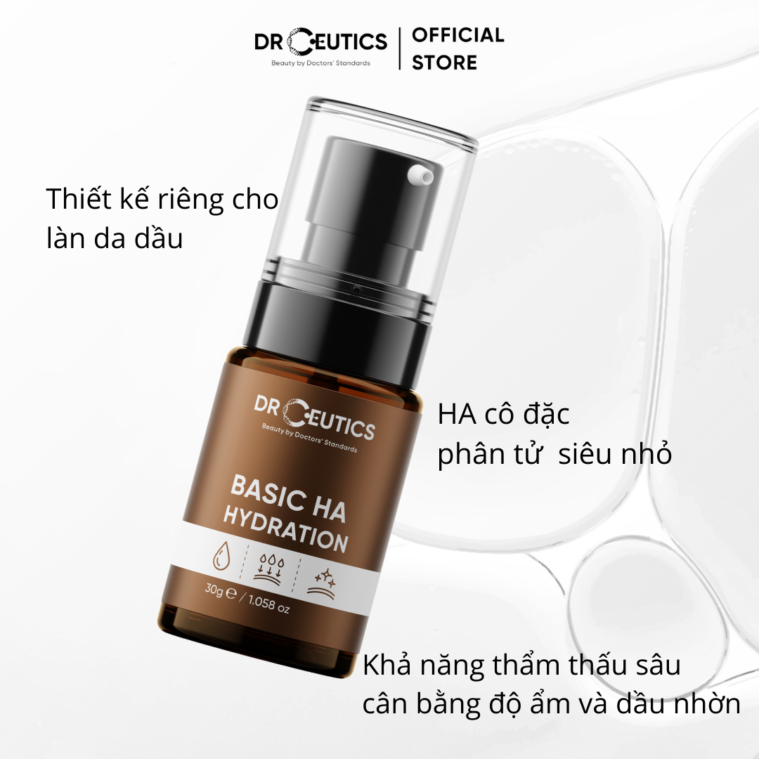 Tinh Chất HA Basic Hydration Drceutics Cho Da Dầu Mụn (30g), (100g)