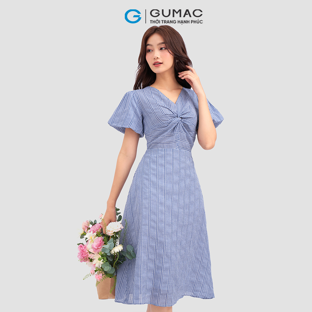 [15 - 17.5 | TẶNG QUÀ đơn từ 499K] Đầm kiểu xoắn ngực DC12055 thời trang GUMAC