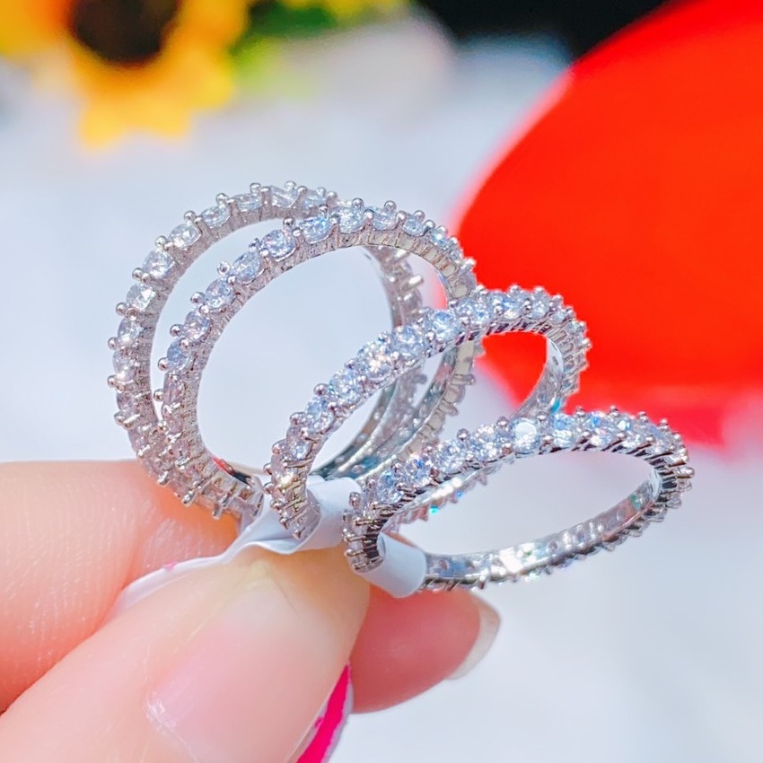 Ring female studs xoàn bead tea gold plated 18K 069rll.240522