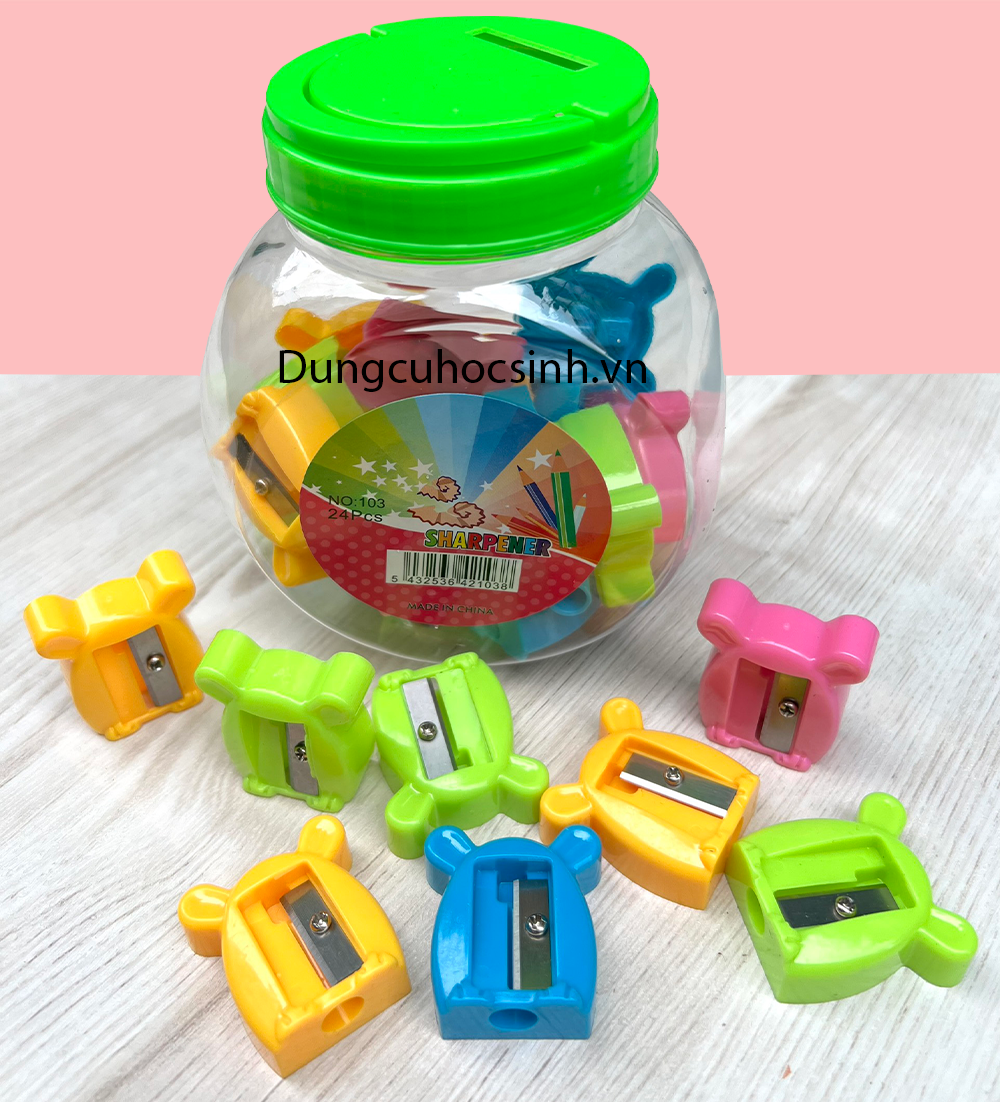 Lon 24 cái gọt chuốt bút chì hình con gấu 103
