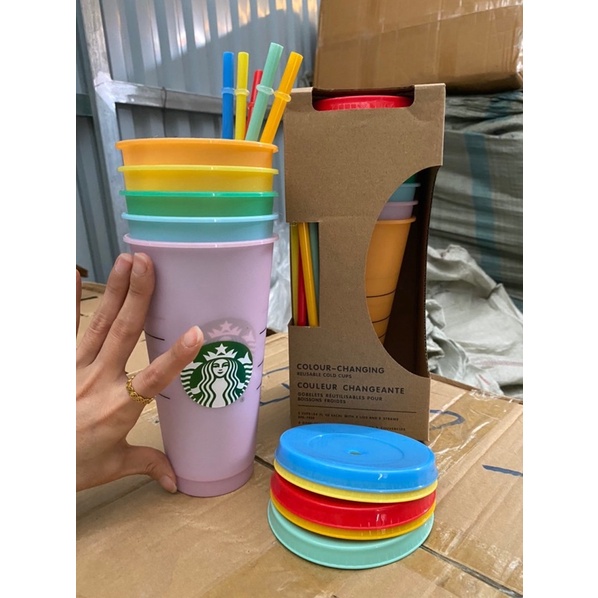 SÉT 5 CỐC - LY ĐỔI MÀU STARBUCK SIÊU HÓT HÍT