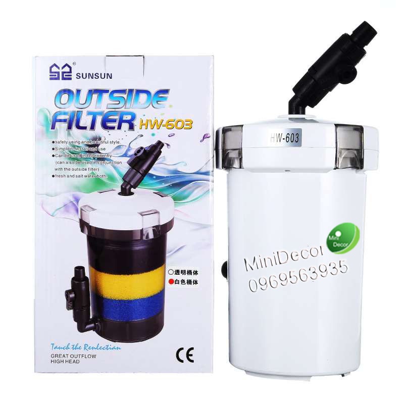 Sunsun hw 603 | jialu ew 603 | lọc phụ không bơm - tăng cường hiệu quả lọc cho hồ cá thuỷ sinh