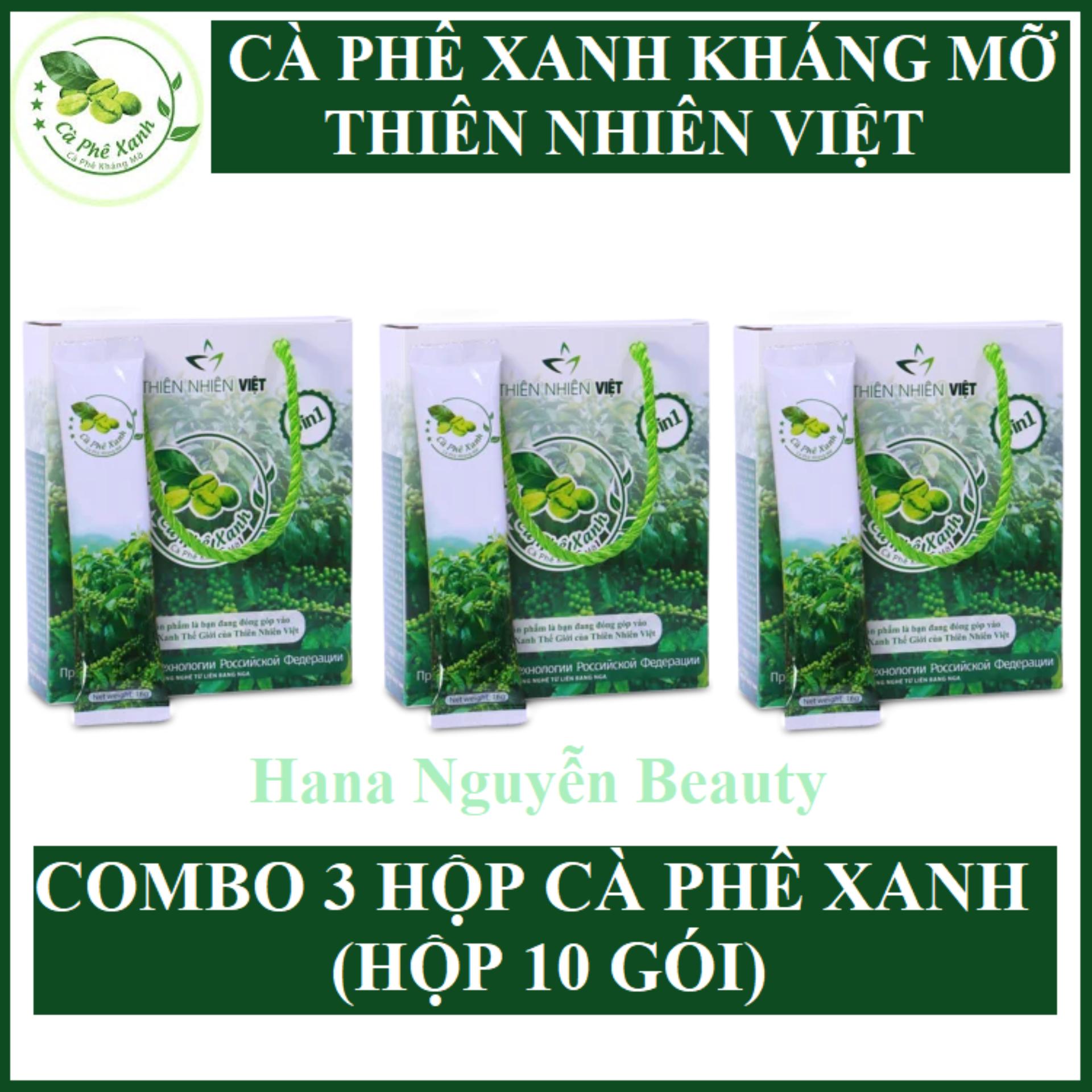 Combo 6 hộp cà phê xanh nhỏ 10 gói
