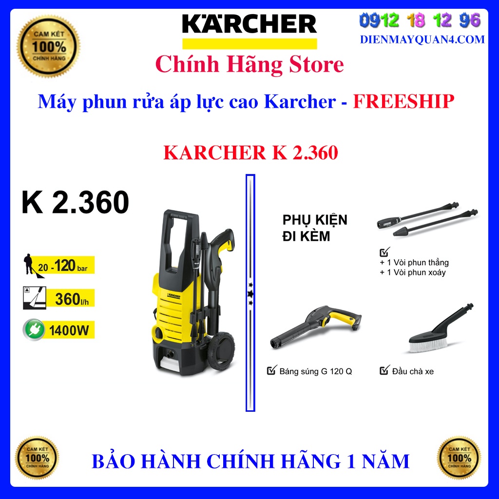 Máy phun rửa áp lực cao karcher k 2.360 | karcher k2.360 | karcher k2 360